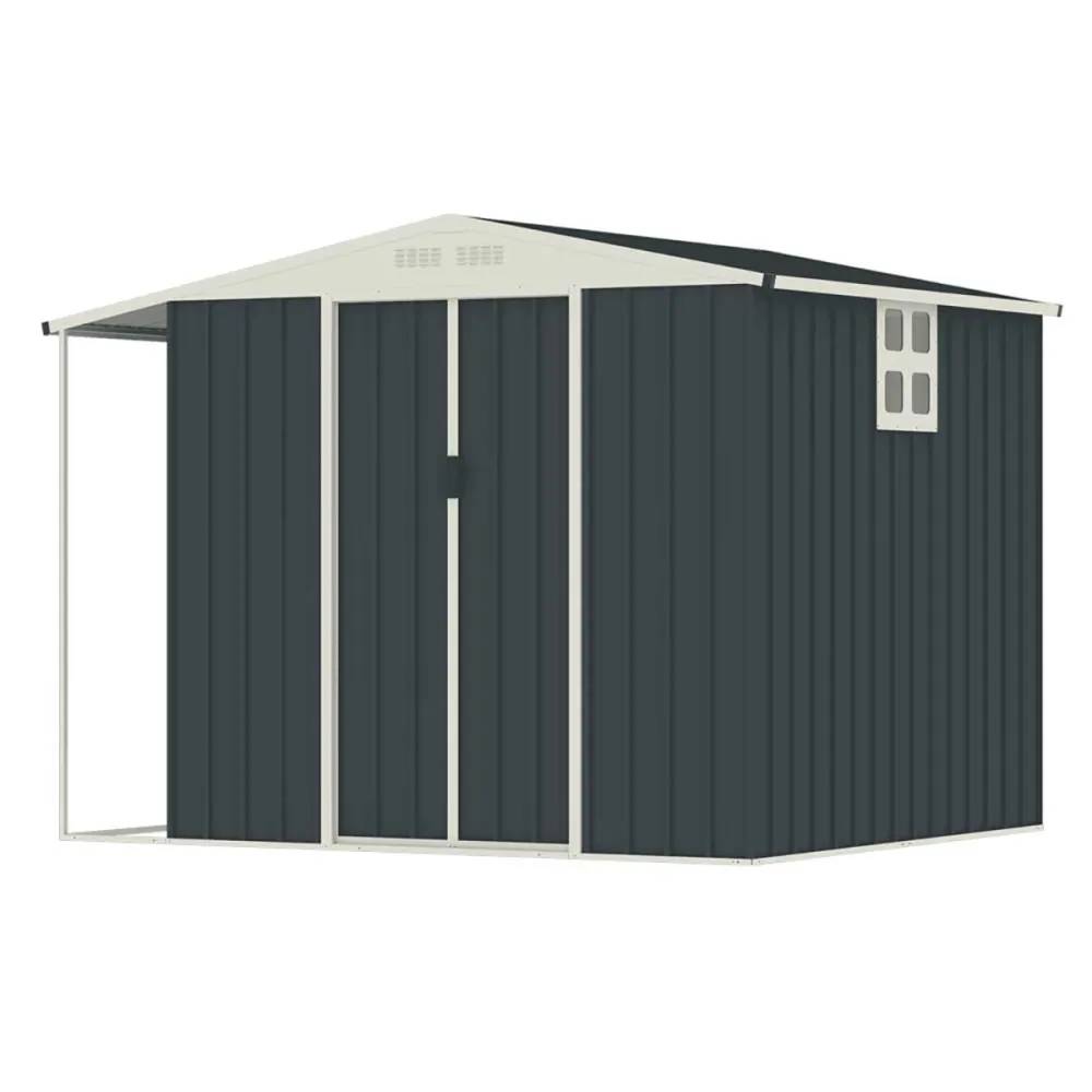 Abri de jardin Argence en acier avec carport - 2 Portes coulissantes 1,28m² - Image 5