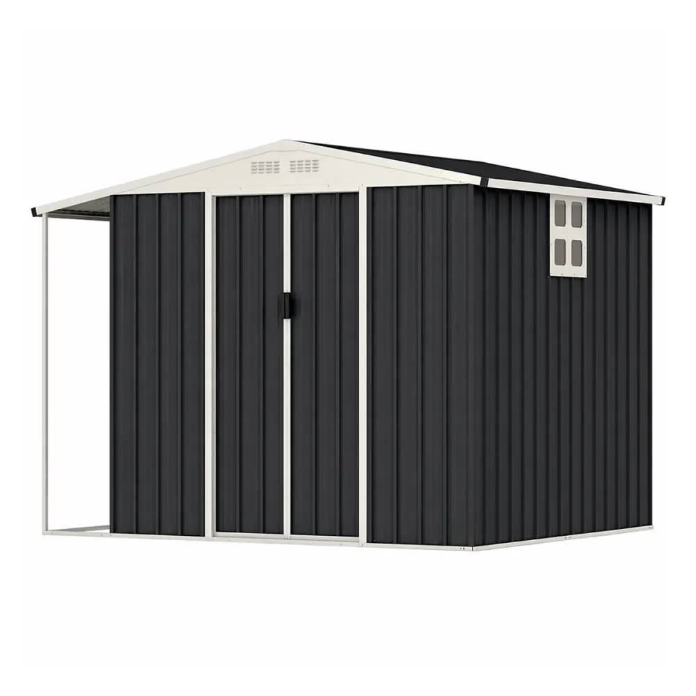 Abri de jardin Argence en acier avec carport - 2 Portes coulissantes 1,28m² - Image 6
