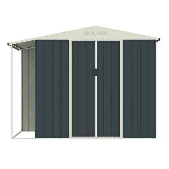 Abri de jardin Argence en acier avec carport - 2 Portes coulissantes 1,28m² - Image 4