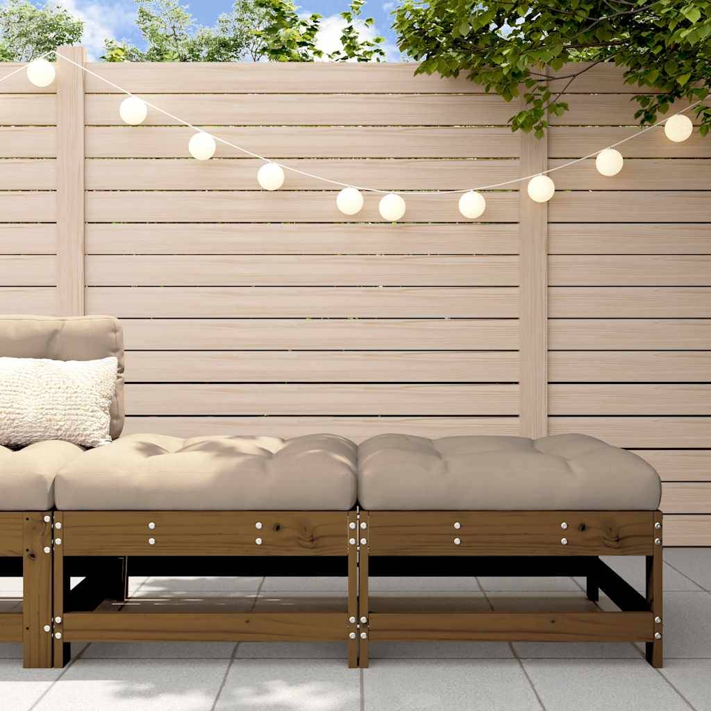 Vidaxl - Repose-pieds de jardin avec coussins lot de 2 marron miel vidaXL 825586 - Image 1