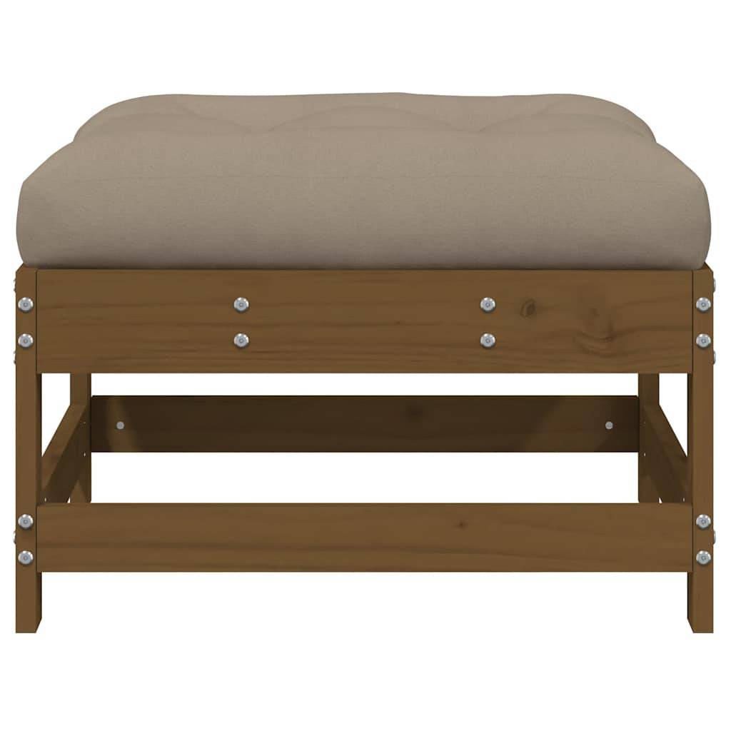Vidaxl - Repose-pieds de jardin avec coussins lot de 2 marron miel vidaXL 825586 - Image 6