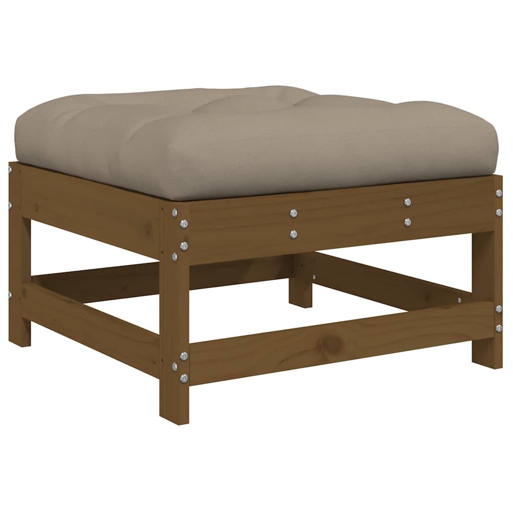 Vidaxl - Repose-pieds de jardin avec coussins lot de 2 marron miel vidaXL 825586 - Image 7