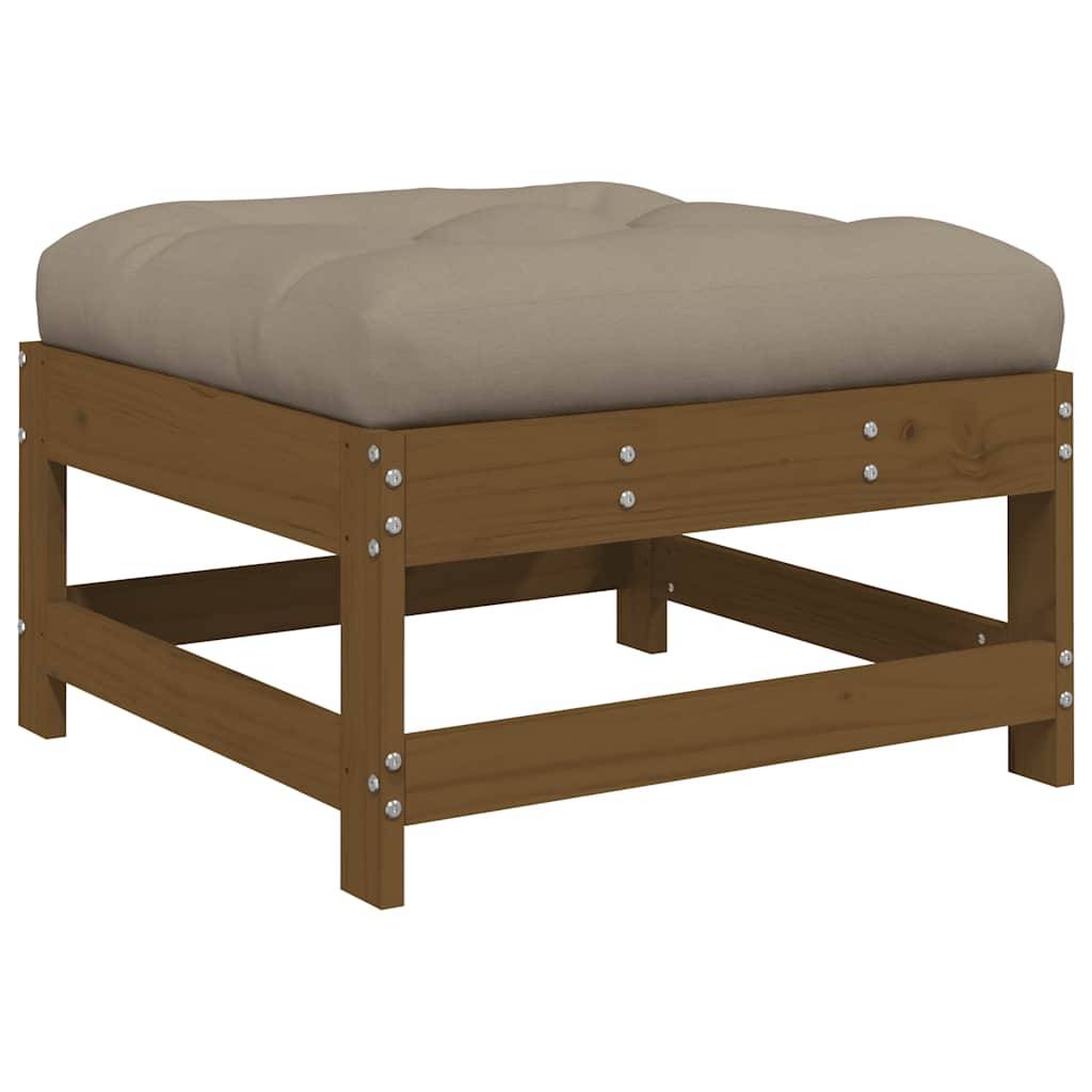 Vidaxl - Repose-pieds de jardin avec coussins lot de 2 marron miel vidaXL 825586 - Image 5