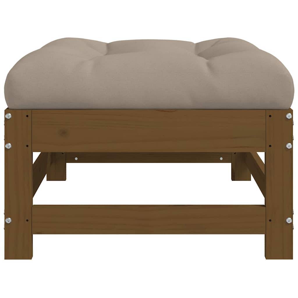 Vidaxl - Repose-pieds de jardin avec coussins lot de 2 marron miel vidaXL 825586 - Image 8
