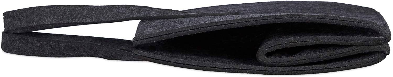 Helloshop26 - Panier sac à bûches de bois en feutre 2 poignées pliable porte revues 43 cm anthracite - Image 3