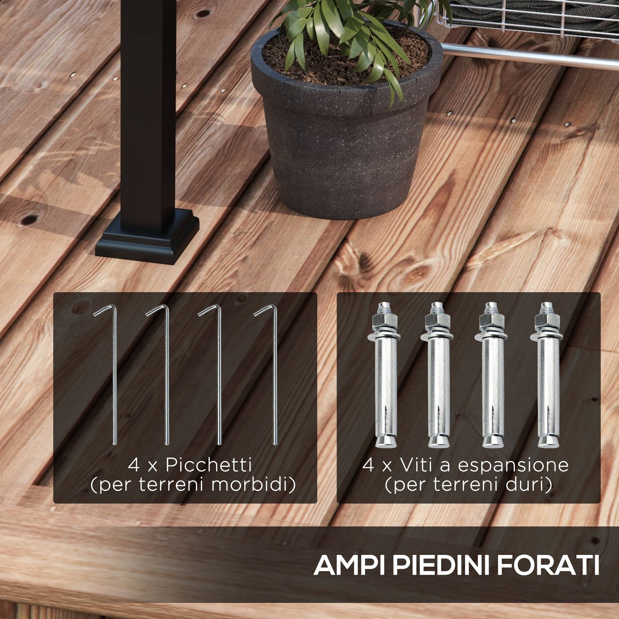 Pergola Adossée Acier Terrasse Toit Rétractable Drainage 3x4m Gris Foncé - ComfortXL Outdoor Living - Image 8