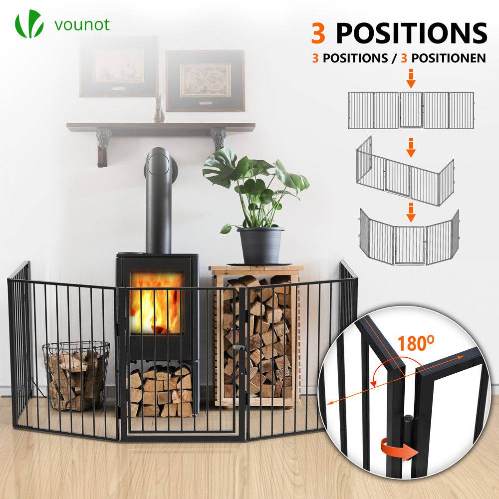 Barrière de sécurité GRANDE VERSION - 3M 5 panneaux - Noir - VOUNOT® - Image 2