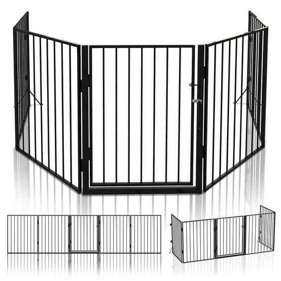 Barrière de sécurité GRANDE VERSION - 3M 5 panneaux - Noir - VOUNOT® - Image 1