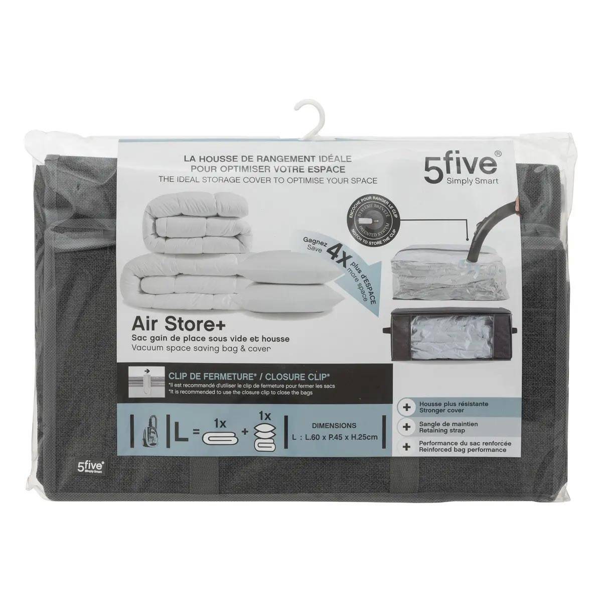 Housse de Rangement Sous Vide "Press" 60cm Gris - Image 5