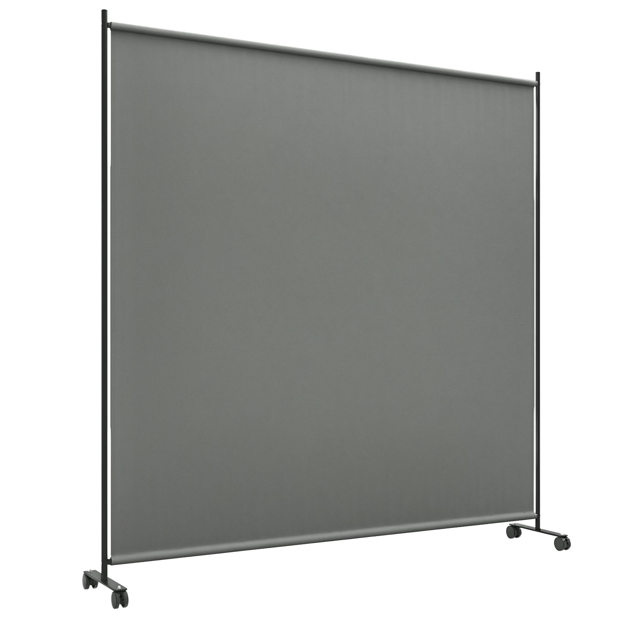 Paravent extérieur métal et polyester gris 183 x 30 x 181 cm - PANGIVO - Image 1