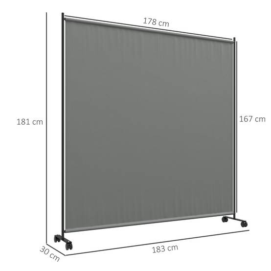Paravent extérieur métal et polyester gris 183 x 30 x 181 cm - PANGIVO - Image 5