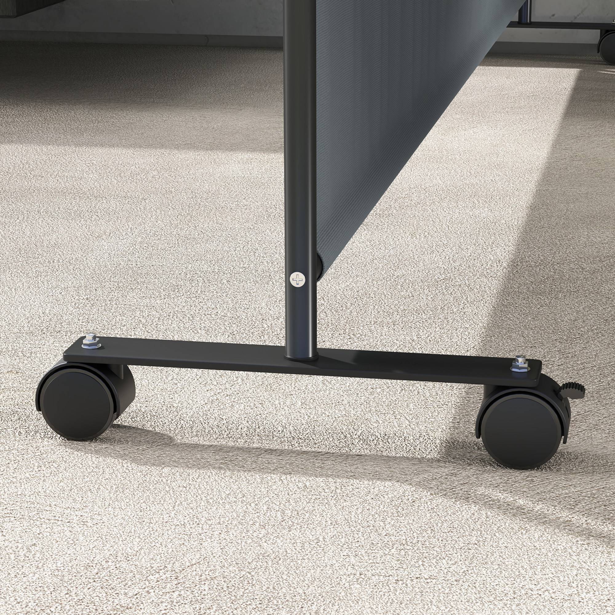 Paravent extérieur métal et polyester gris 183 x 30 x 181 cm - PANGIVO - Image 9