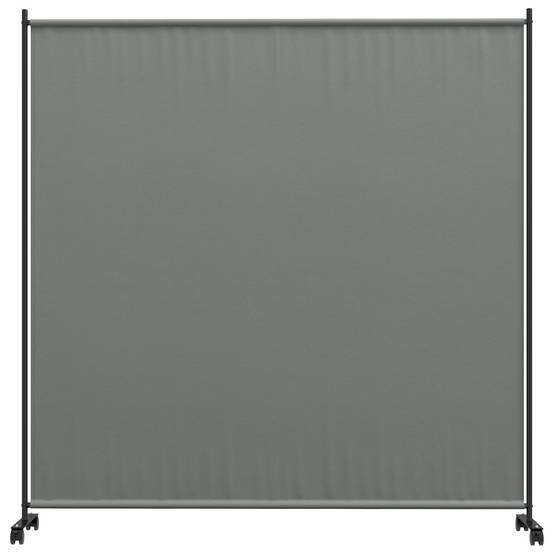 Paravent extérieur métal et polyester gris 183 x 30 x 181 cm - PANGIVO - Image 2