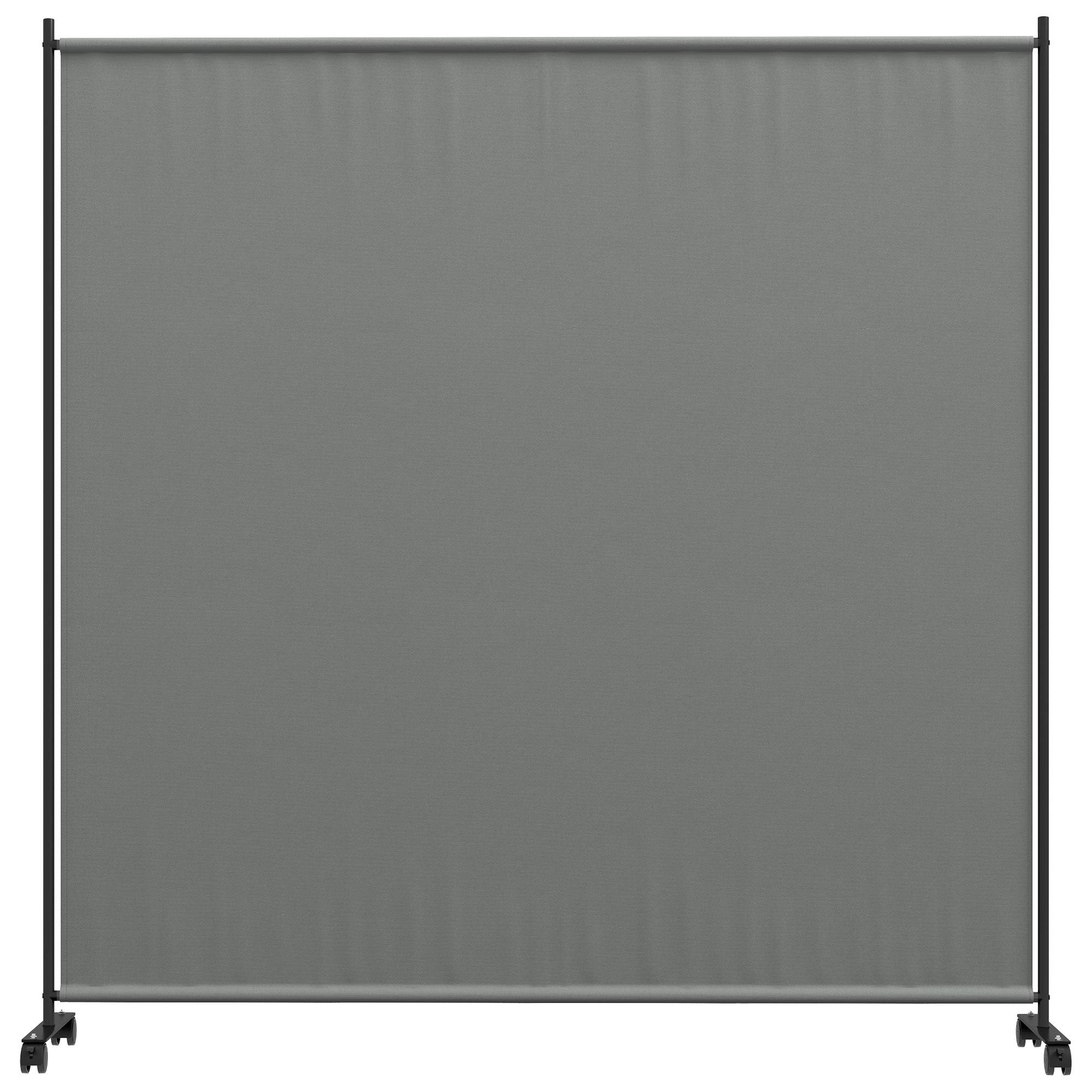 Paravent extérieur métal et polyester gris 183 x 30 x 181 cm - PANGIVO - Image 2