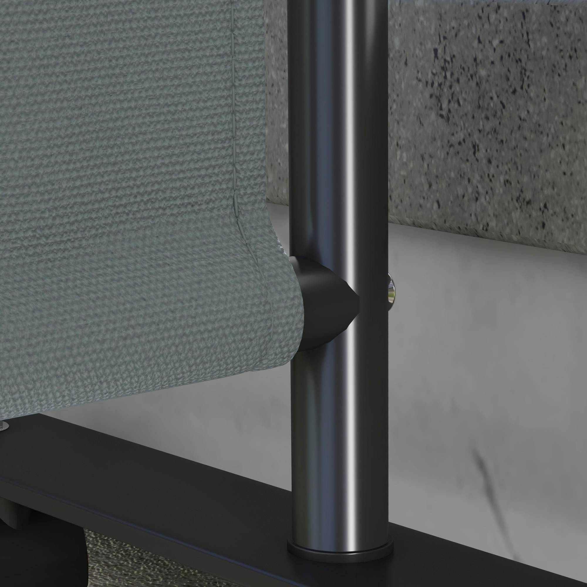 Paravent extérieur métal et polyester gris 183 x 30 x 181 cm - PANGIVO - Image 10