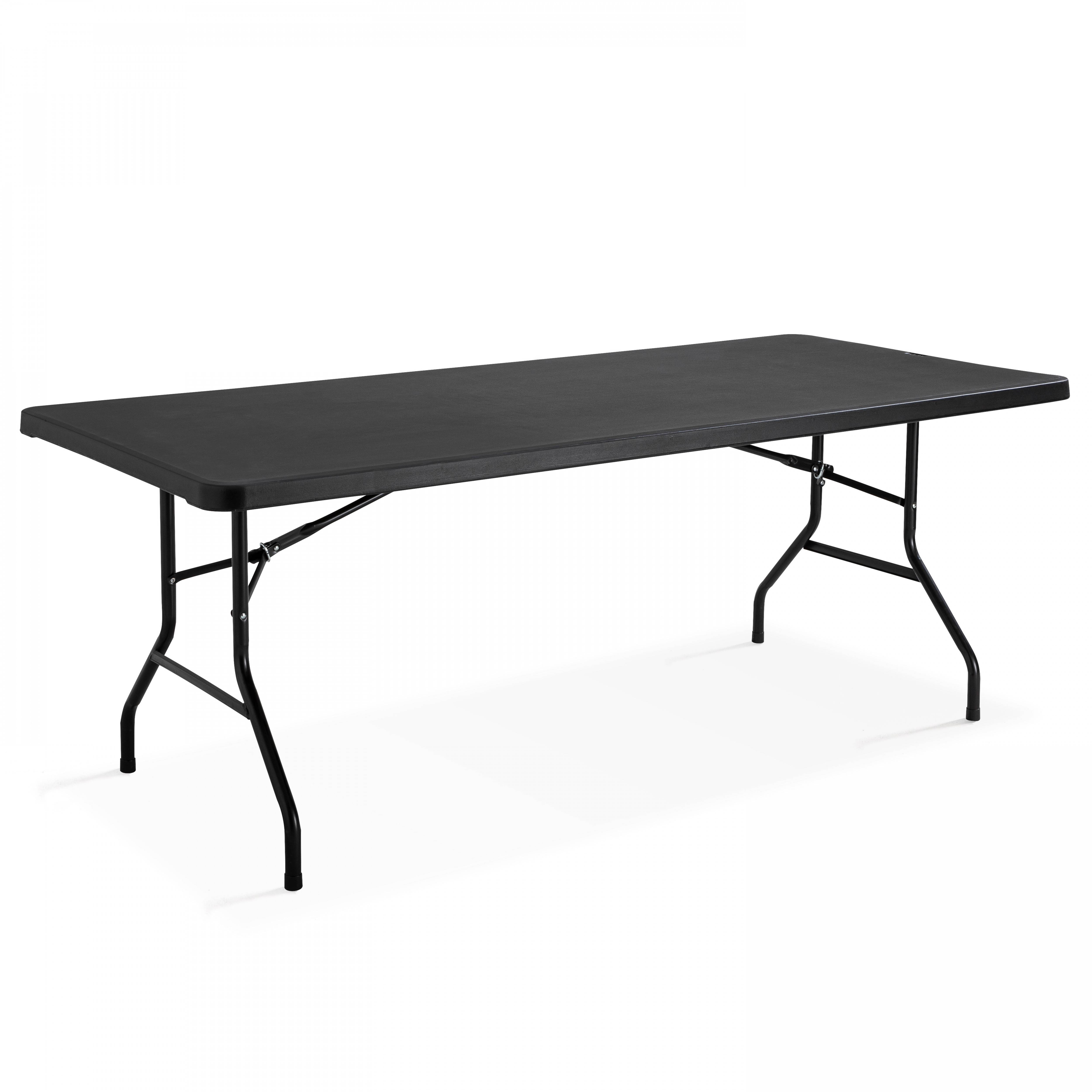 Oviala - Table de réception pliante noire 200 cm 10 places Rekkem - Oviala - Image 1