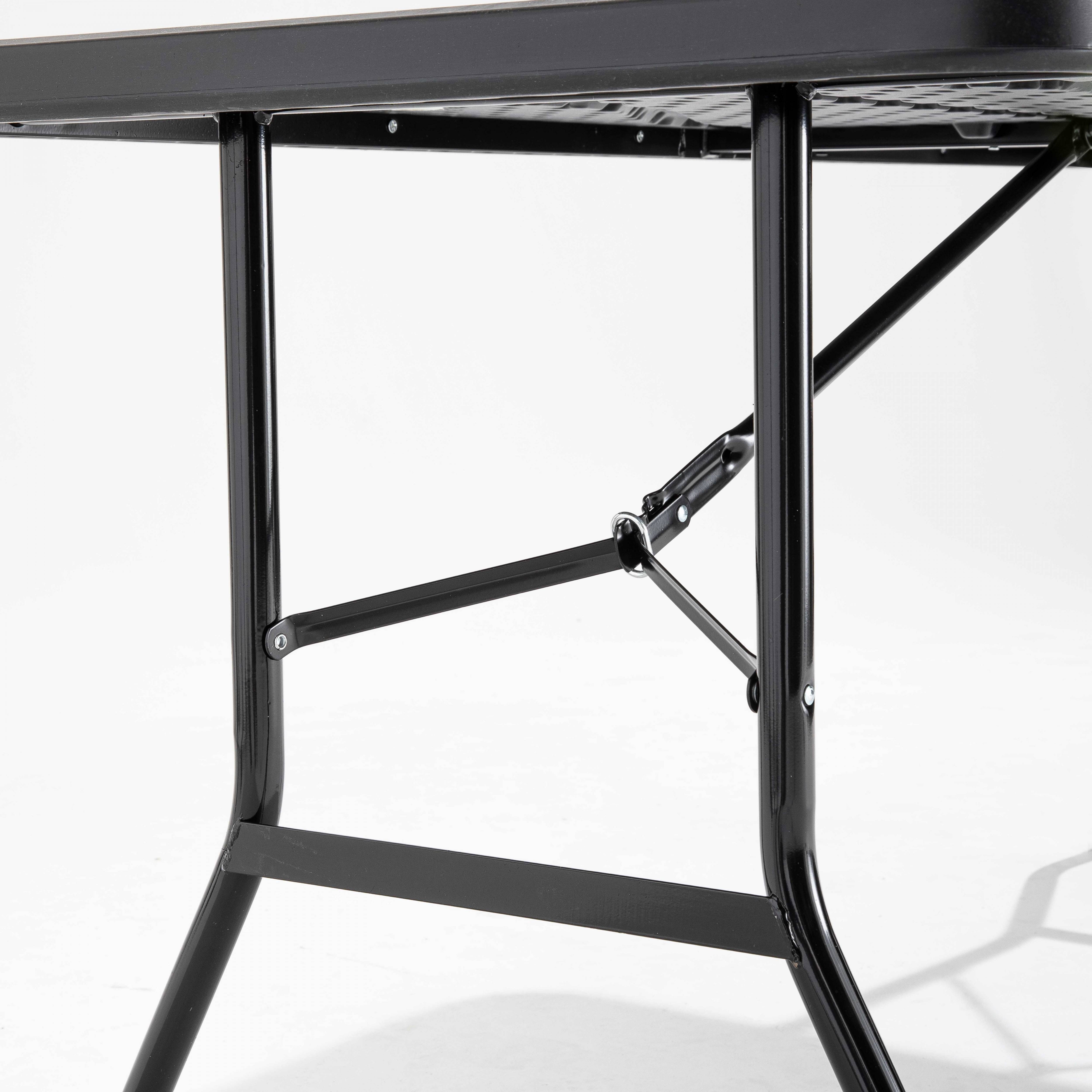 Oviala - Table de réception pliante noire 200 cm 10 places Rekkem - Oviala - Image 3