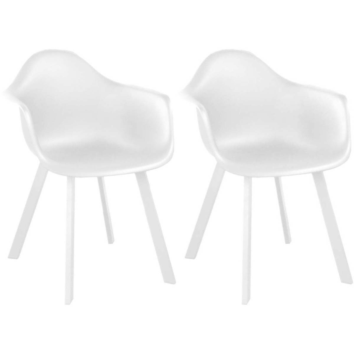 Proloisirs - Fauteuils de jardin en aluminium et résine Jato (Lot de 2) - Image 1