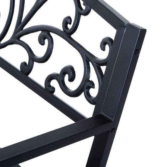 Banc 3 places en acier fonte pour terrasse, dimensions 127 x 60 x 85 cm, charge maximale 240 Kg - Image 10