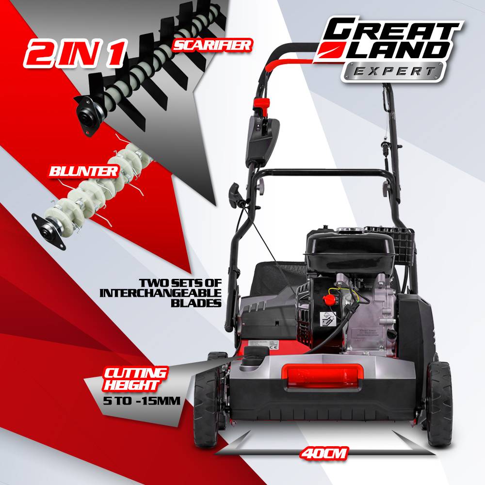 Greatland - Scarificateur émousseur thermique 212cc - Largeur de travail 40cm - Image 3