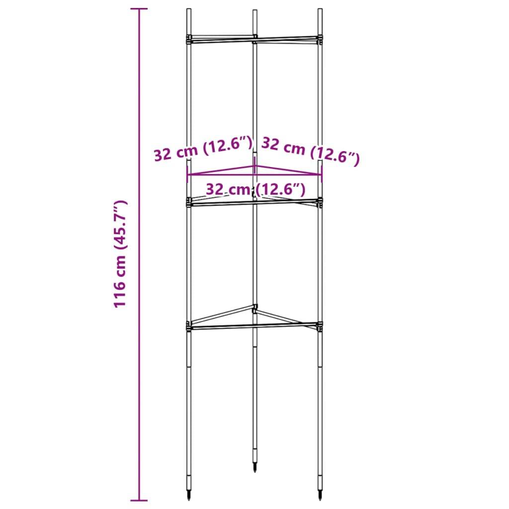 Tuteurs pour Tomates en Acier Revêtu Support Modulable pour Petit Potager ou Balcon 2 pcs 116 cm – ComfortXL Outdoor Living - Image 8