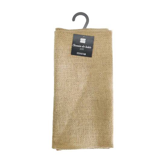 Chemin de Table en Jute "Leny" 35x140cm Beige - Image 4