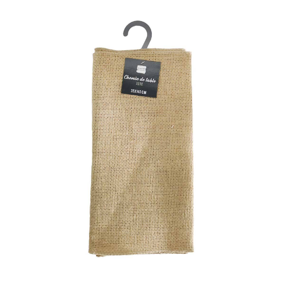 Chemin de Table en Jute "Leny" 35x140cm Beige - Image 4