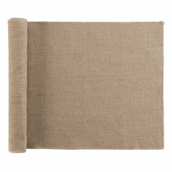 Chemin de Table en Jute "Leny" 35x140cm Beige - Image 1