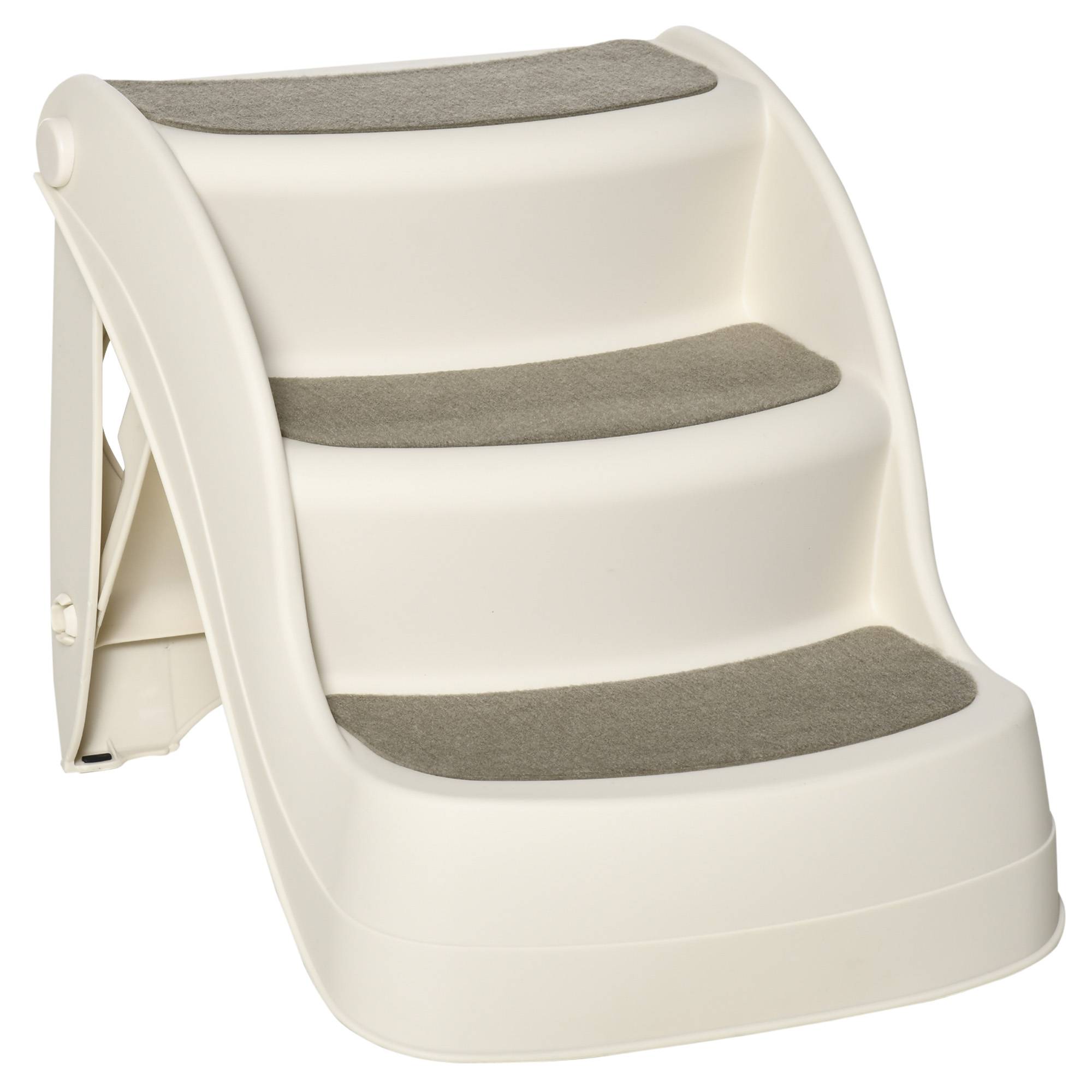 ComfortXL - Escalier pliable antidérapant pour chien et chat 3 marches en plastique crème 49 x 38 x 38 cm pour lit et canapé - Image 10