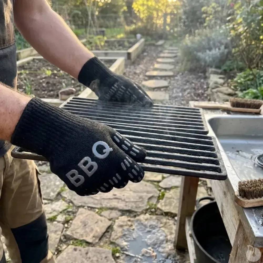 Gants de protection barbecue en Kevlar et silicone - Résistance jusqu'à 500°C - Image 1