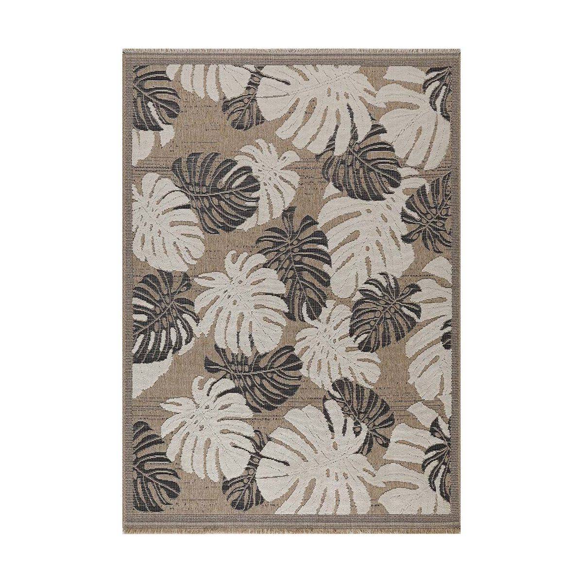 Jardindeco - Tapis intérieur extérieur aspect jute noir Tijuana 9062 noir 230 x 160 cm - Image 1