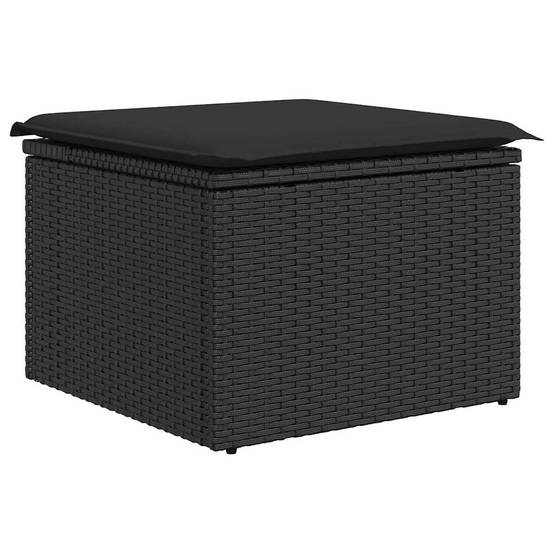 ComfortXL - Salon de Jardin 8 Places Résine Tressée avec Table Relevable et Rangement Intégré Noir et Noir – ComfortXL Outdoor Living - Image 6