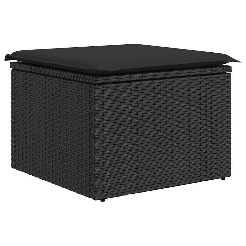 ComfortXL - Salon de Jardin 8 Places Résine Tressée avec Table Relevable et Rangement Intégré Noir et Noir – ComfortXL Outdoor Living - Image 6