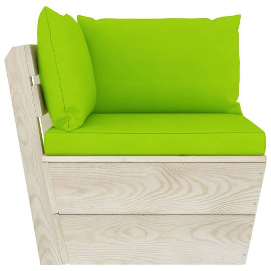 Canapé palette à 2 places de jardin | Canapé D'extérieur | Sofa De Jardin avec coussins Bois d'épicéa Maison Chic - Image 5