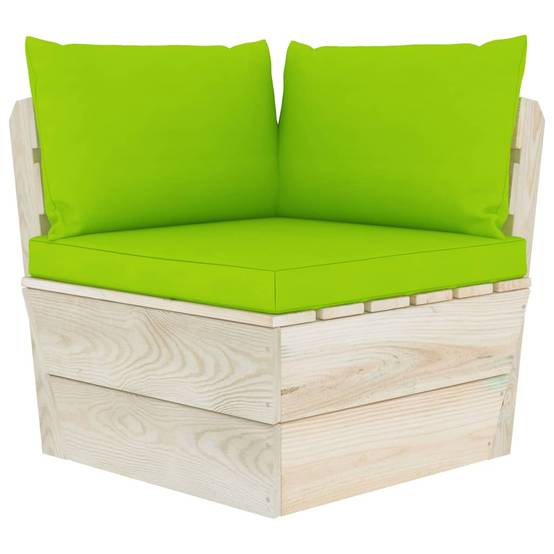 Canapé palette à 2 places de jardin | Canapé D'extérieur | Sofa De Jardin avec coussins Bois d'épicéa Maison Chic - Image 4