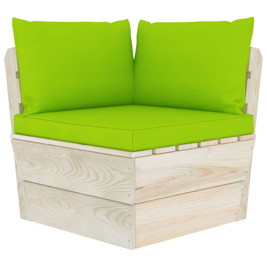 Canapé palette à 2 places de jardin | Canapé D'extérieur | Sofa De Jardin avec coussins Bois d'épicéa Maison Chic - Image 4
