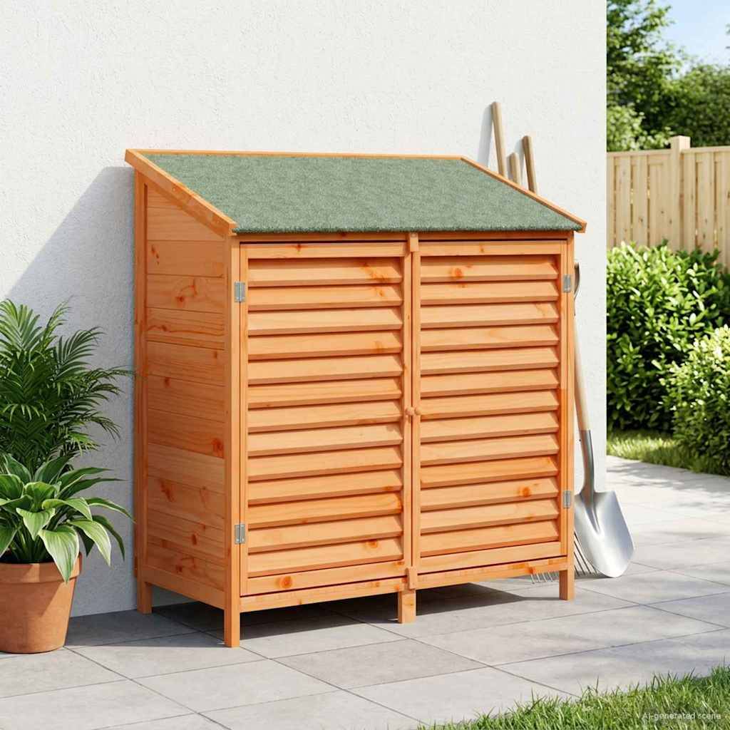 Vidaxl - Abri de jardin Marron 106 x 56 x 113,5 cm Bois de Sapin Massif vidaXL 42033459 - Image 4
