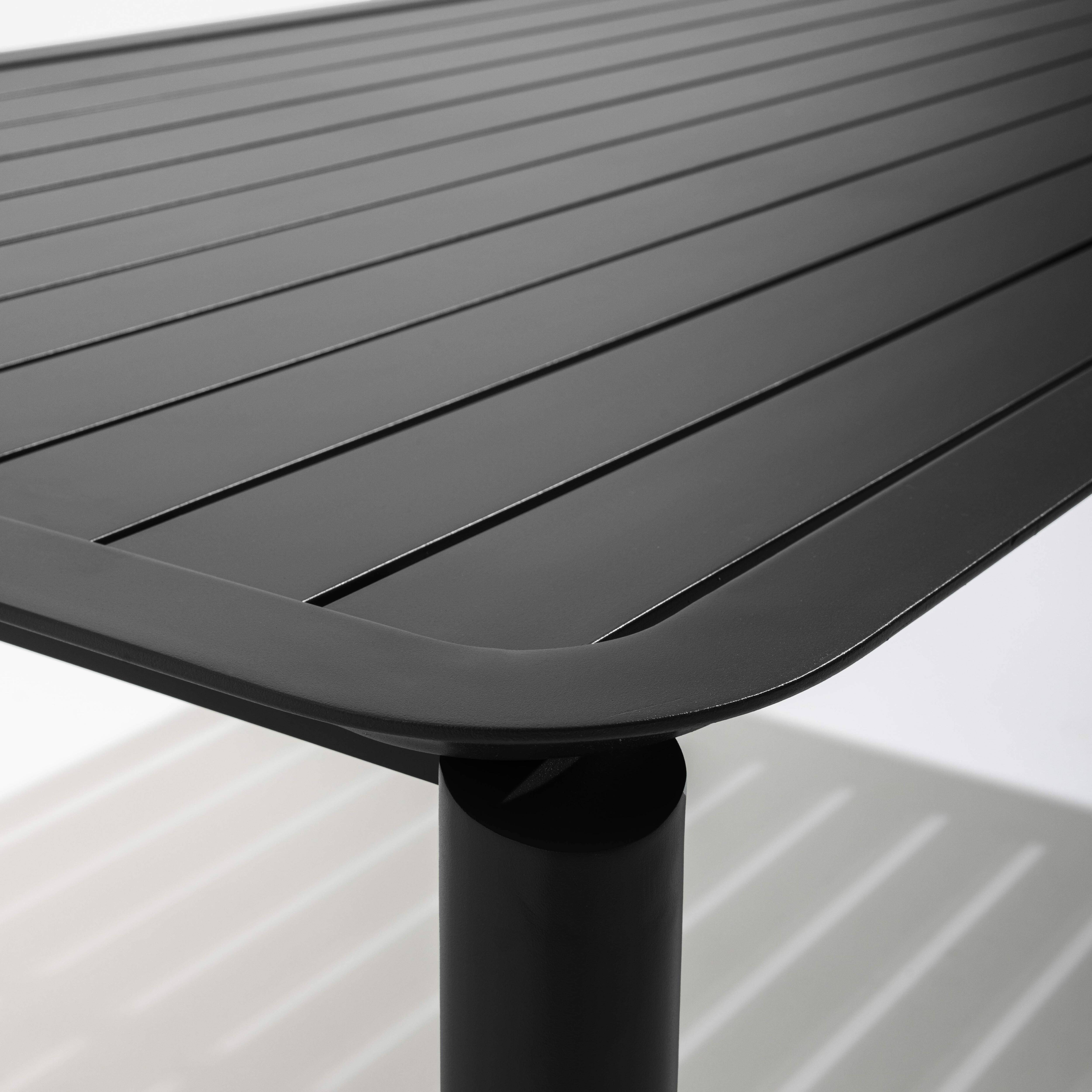 Oviala - Table de terrasse rectangulaire en aluminium noire Almada - Oviala - Image 4