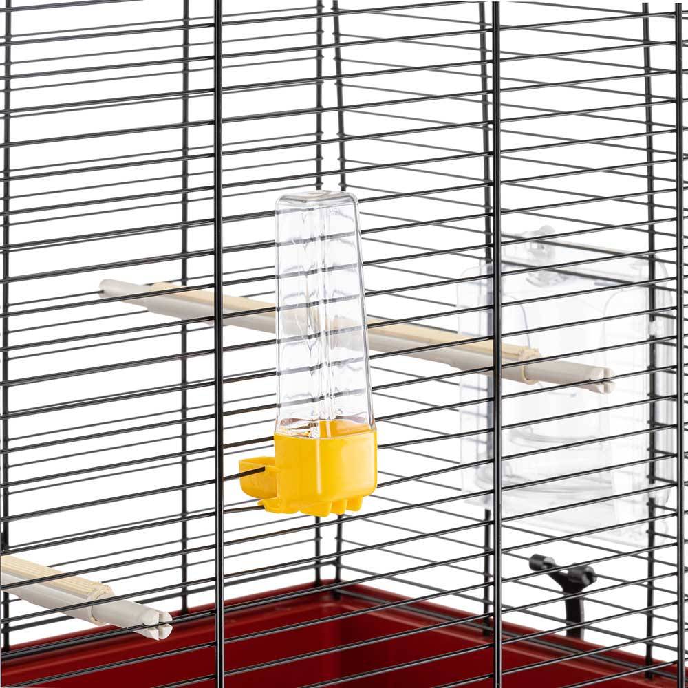 Ferplast - Ferplast Cage rectangulaire pour oiseaux exotiques et canaris REKORD 3, livrée avec accessoires et mangeoire tournante, métal robuste vernis blanche - Image 6