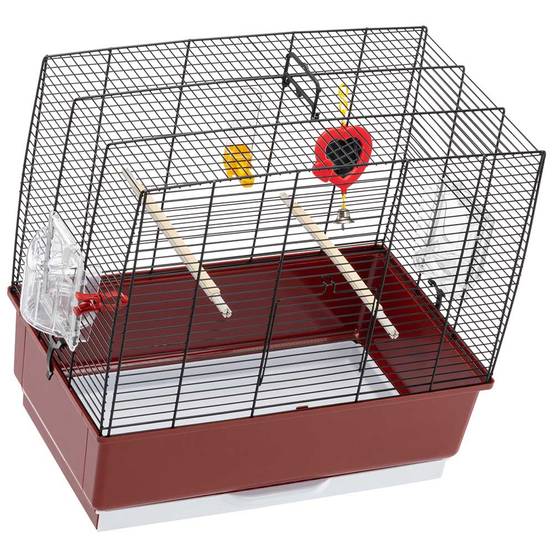 Ferplast - Ferplast Cage rectangulaire pour oiseaux exotiques et canaris REKORD 3, livrée avec accessoires et mangeoire tournante, métal robuste vernis blanche - Image 5
