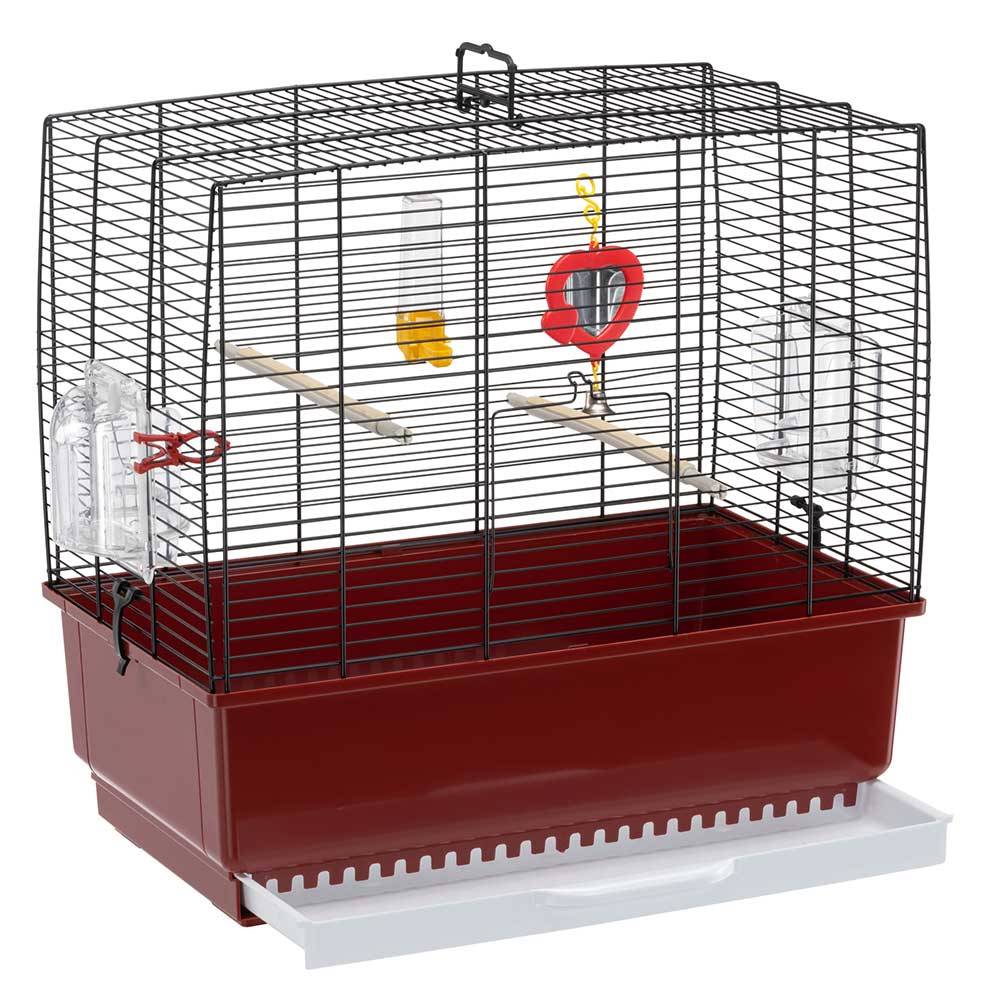 Ferplast - Ferplast Cage rectangulaire pour oiseaux exotiques et canaris REKORD 3, livrée avec accessoires et mangeoire tournante, métal robuste vernis blanche - Image 3