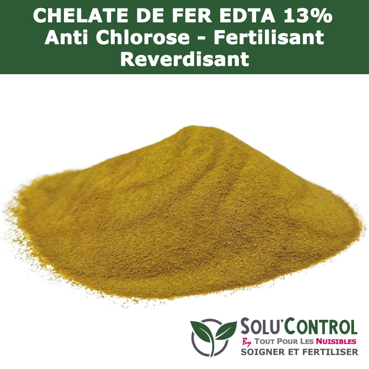 SOLU'CONTROL - Chélate de Fer EDTA 13%, Anti-chlorose, Fertilisant, Reverdissant-1 kg - Image 3