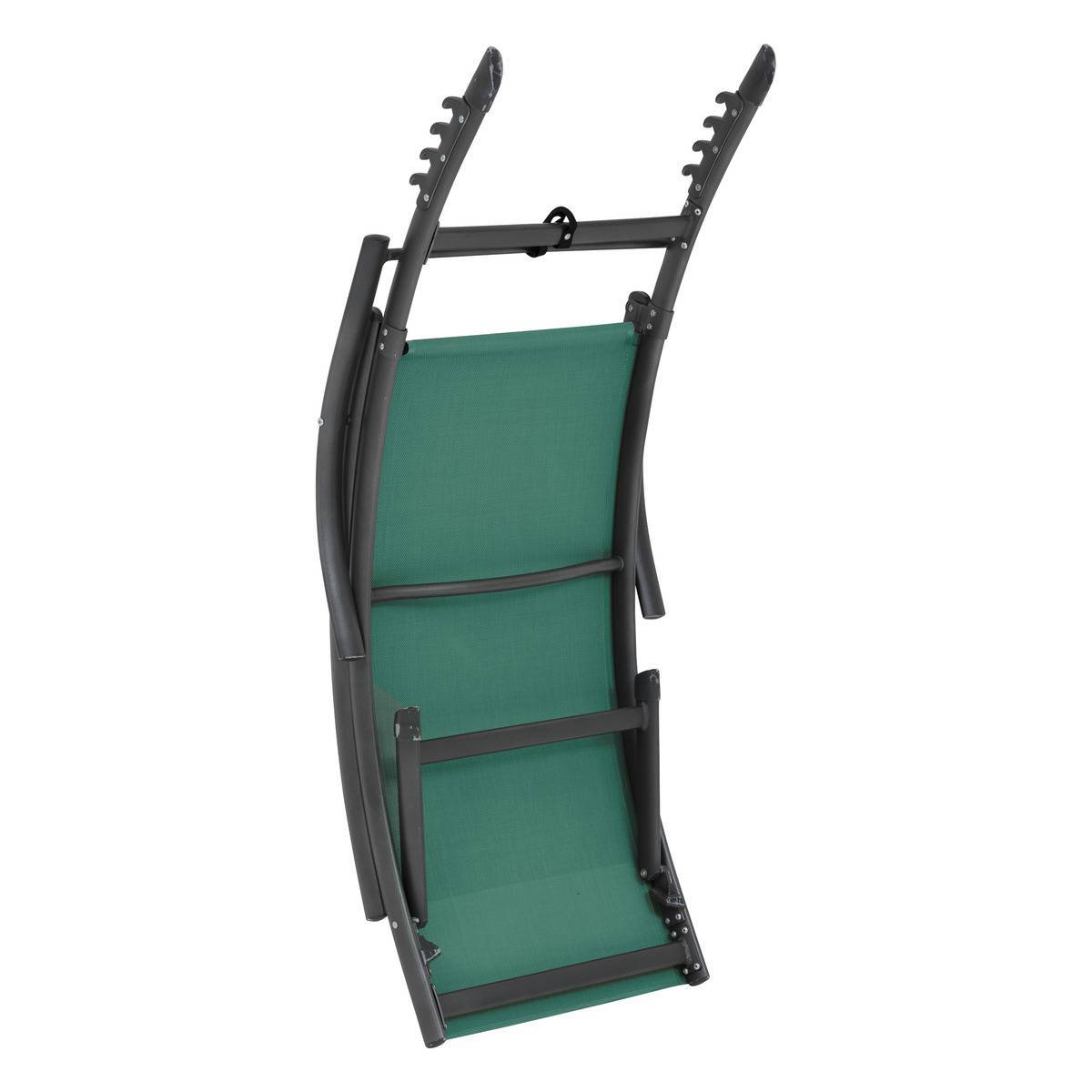 Hesperide - Transat "Samba" vert olive & graphite en aluminium traité époxy Hespéride - Image 5