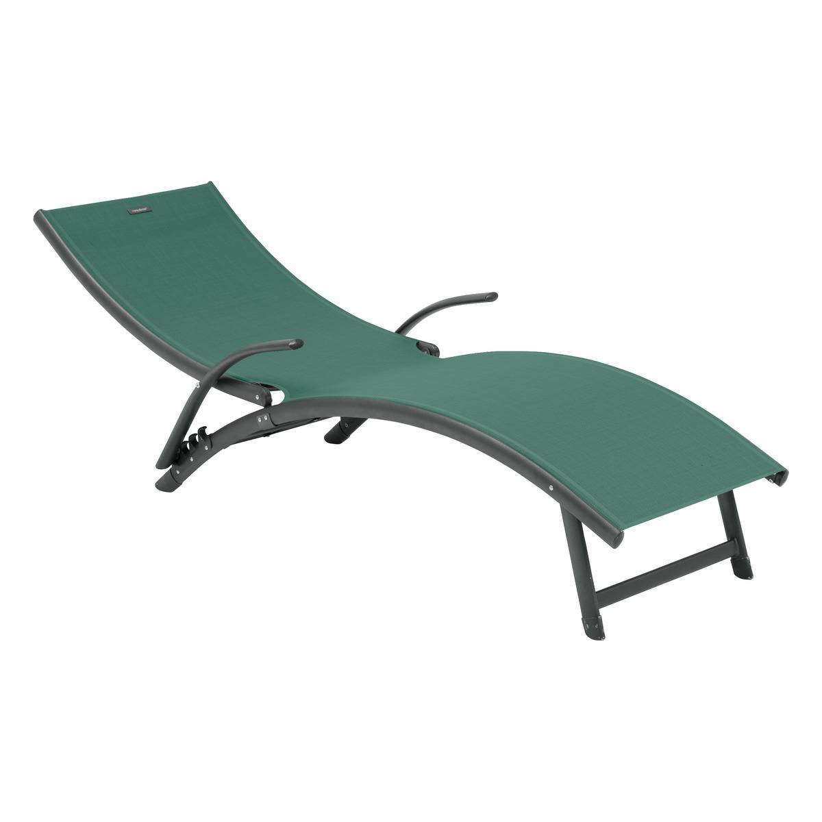 Hesperide - Transat "Samba" vert olive & graphite en aluminium traité époxy Hespéride - Image 2
