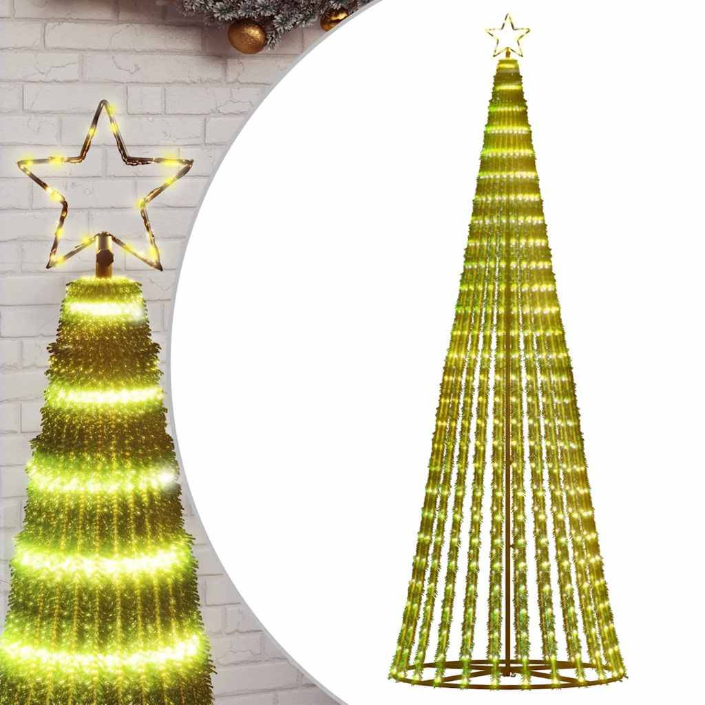 Sapin de Noël - Arbre de Noël lumineux conique 475 LED blanc chaud 247 cm - Image 1