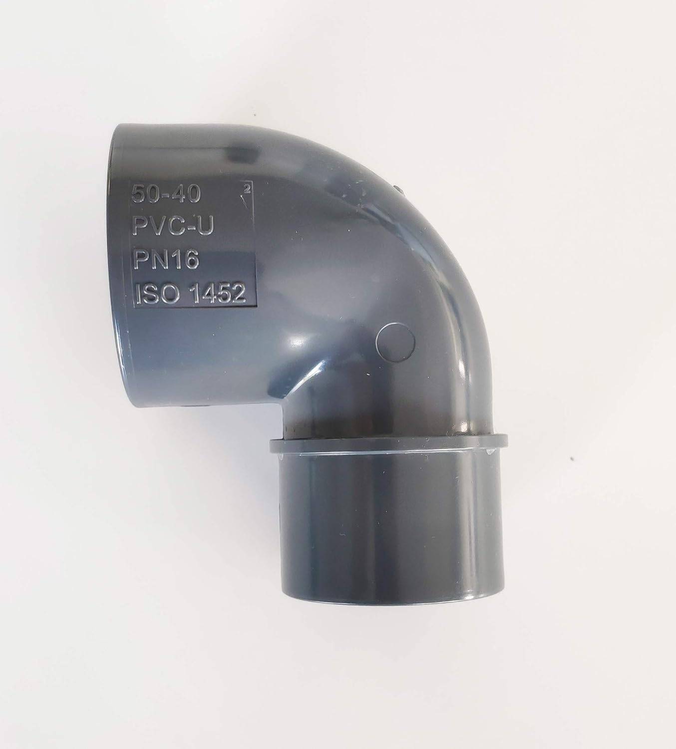 Codital - Coude réduit PVC Pression 90° Male Femelle 50mm / 50mm intérieur vers 50mm extérieur PN16 / Piscine et arrosage et évacuation - Image 3