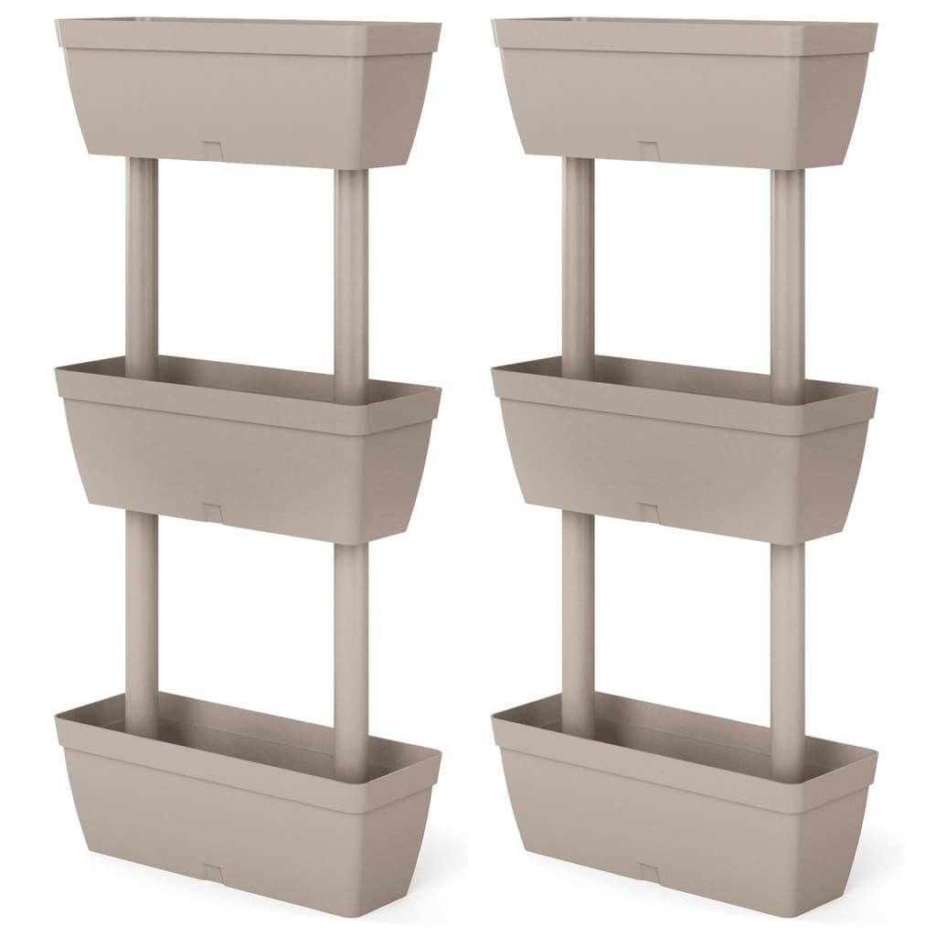 Vidaxl - Jardinières 6 pcs 100 cm Taupe vidaXL 151825 - Image 2