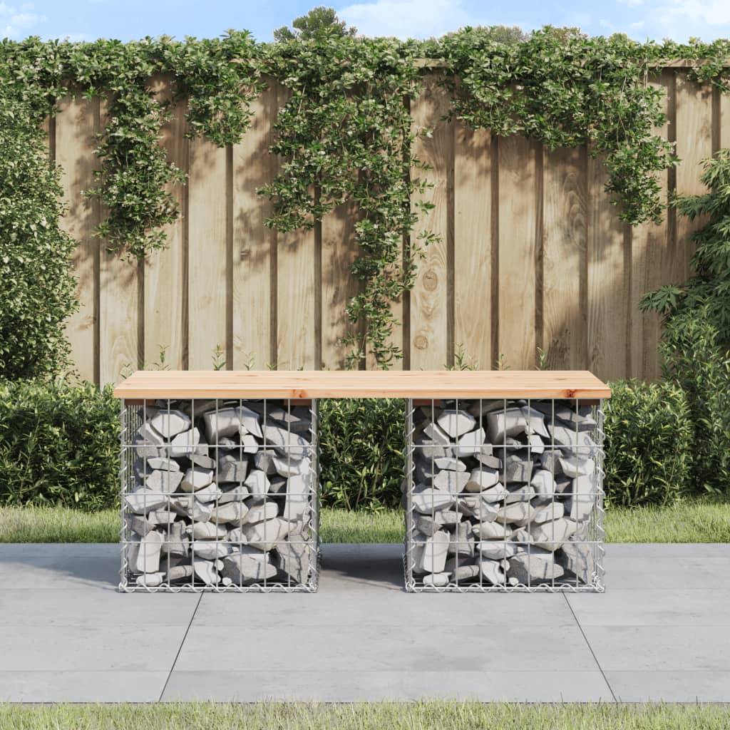 Maison Chic - Banc de jardin - Banc d'extérieur - Banquette design de gabion 103x44x42 cm bois massif de pin - Image 2