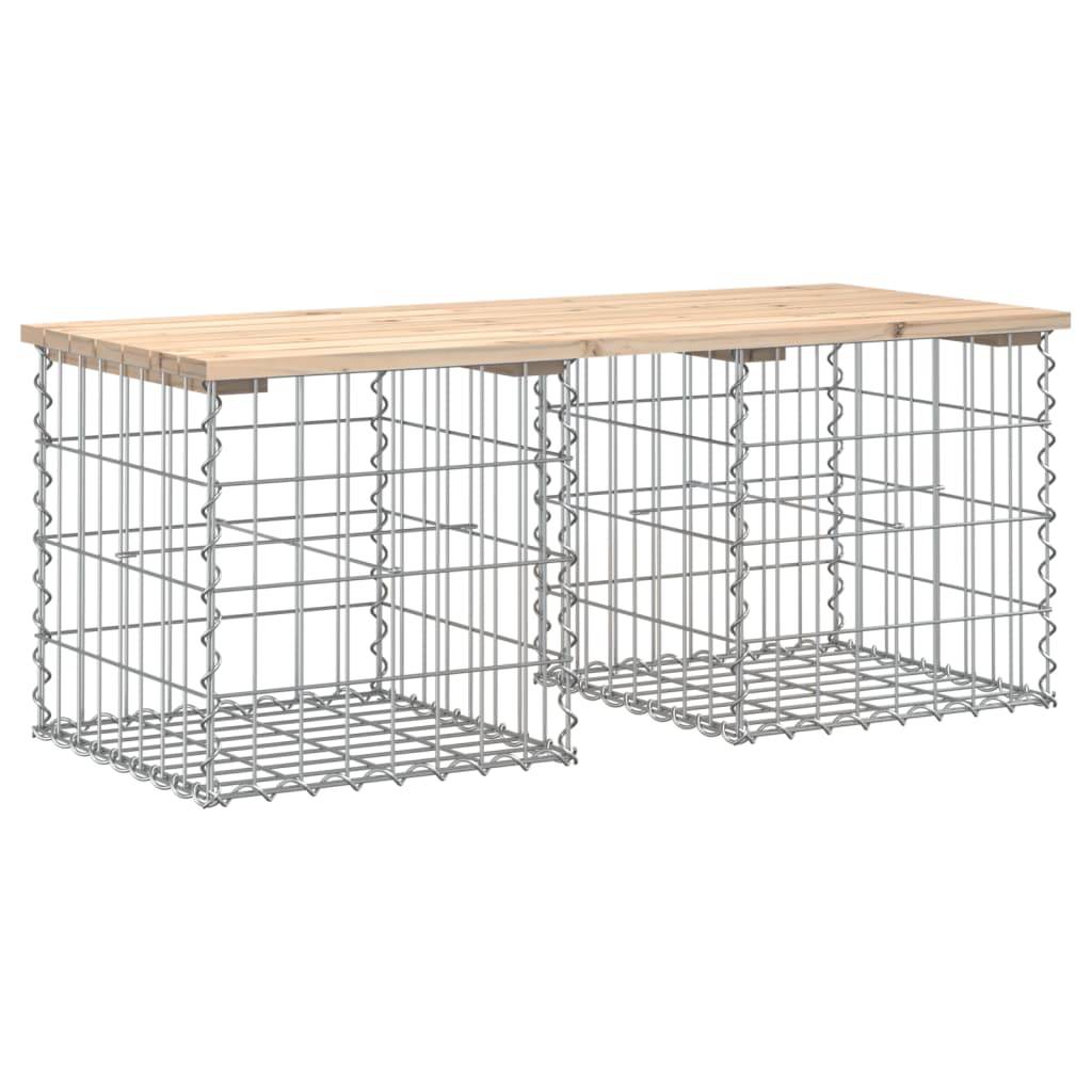 Maison Chic - Banc de jardin - Banc d'extérieur - Banquette design de gabion 103x44x42 cm bois massif de pin - Image 1