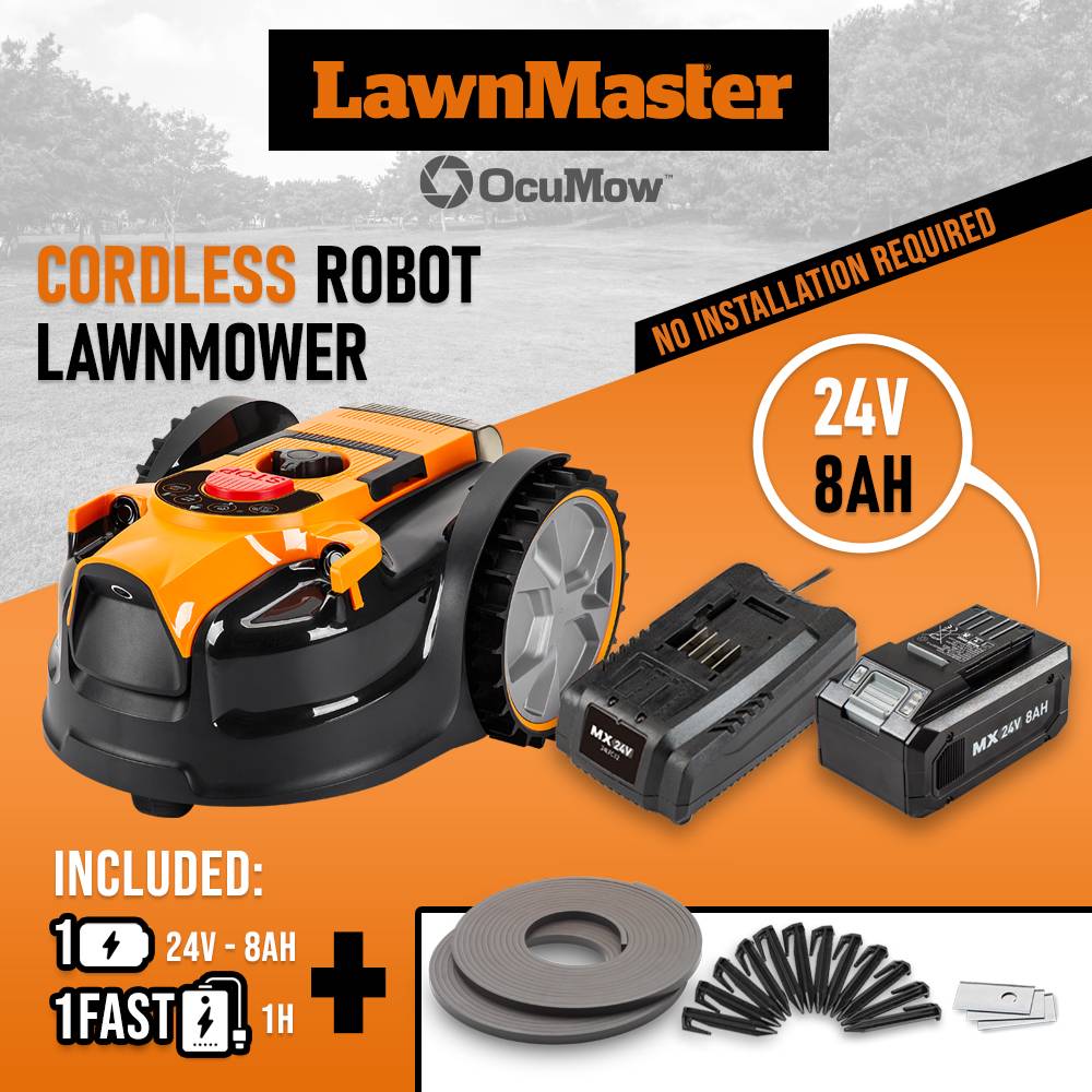 Lawnmaster - Robot tondeuse autonome 24V - 8Ah sans fil périmétrique - Le robot le plus simple du marché - Image 2